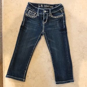 L.A. Idol Embellished Girls Jean Capris